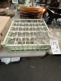 *LOT*(25)WATER GLASSES W/PLASTIC GLASS RACK