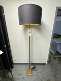 RESTORATION HARDWARE BRASS & GLASS FLOOR LAMP