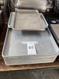 *EACH*ALUMINUM SHEET CAKE PANS-(2)HALF-SIZE/(1)1/4-SIZE