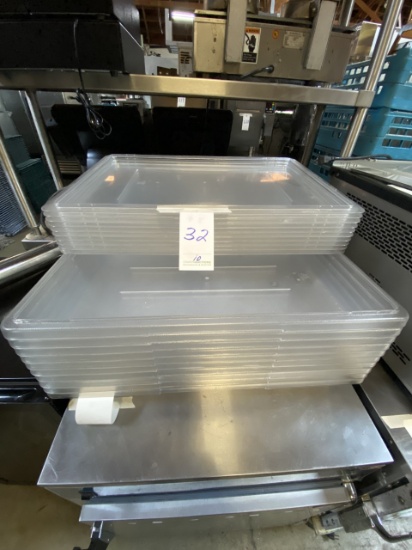 *EACH*CLEAR PLASTIC 26"X18" FOOD CONTAINERS W/LIDS