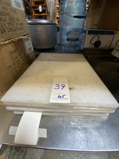 *LOT*(8)WHITE POLY 20"X15" CUTTING BOARDS