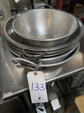 *LOT*(7)ASST ALUMINUM & S/S COLANDERS