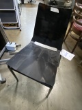 *LOT*(3)BLACK METAL STACK CHAIRS