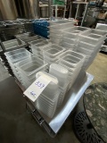 *LOT*(83)CLEAR PLASTIC 1/3, 1/6, 1/9-SIZE FOOD PANS