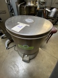 ELECTROLUX DITO 'THE GREENS MACHINE' S/S ELECTRIC FLOOR MODEL SALAD SPINNER W/CASTERS (NEEDS REPAIR)