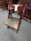 *EACH*KESTELL WOOD FOLDING CHAIRS W/BLACK PADDED SEAT & (3)DOLLIES