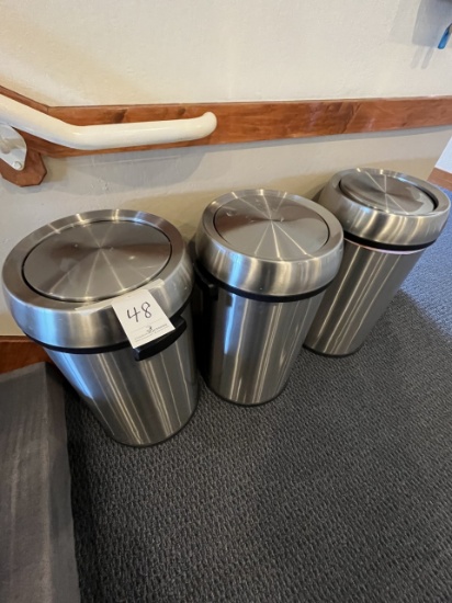 *EACH*S/S ROUND TRASH RECEPTACLES