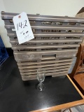 *LOT*(65)CHAMPAGNE FLUTES W/PLASTIC RACKS