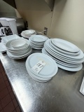 *LOT*(39)ASST WHITE PLATES & BOWLS