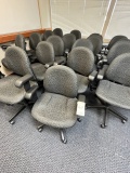 *EACH*UNITED GREY/BLACK FABRIC 4-WAY ADJUSTABLE OFFICE ARM CHAIRS