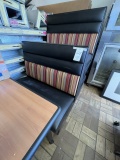 *LOT*(3)BLACK VINYL & FABRIC 4-SEAT PULLMAN BOOTHS W/TABLES