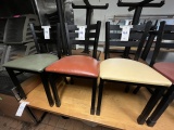 *EACH*BLACK METAL CHAIRS W/ASST COLOR VINYL SEAT