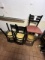 *EACH*BLACK METAL CHAIRS W/MOULDED SEAT IN MULTI-COLORS