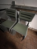 *EACH*GRAY METAL HEAVY-DUTY PATIO STACK CHAIRS