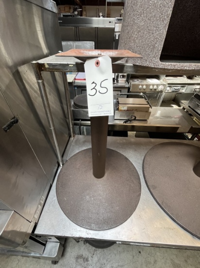 *EACH*BROWN CAST-IRON 40LB TABLE BASES