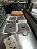 *LOT*SQUARE KILN DISHES & WOOD SALT/PEPPER SHAKERS