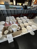 *LOT*(233)ASST WHITE CUPS & SAUCERS