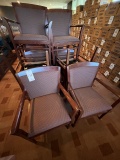 *EACH*FABRIC SEAT & BACK WOOD FRAME ARM CHAIRS