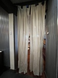 *LOT*(5)SETS BEIGE FABRIC CURTAINS