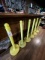 *LOT*(5)YELLOW PLASTIC STANCHIONS