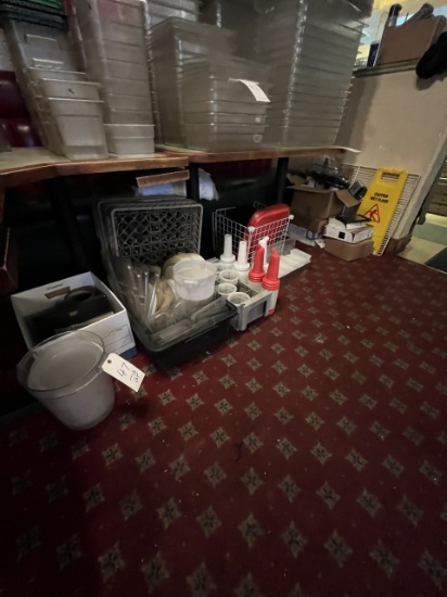 *LOT*ASST KITCHEN/BAR & RESTAURANT SUPPLIES (UNDER TABLES)