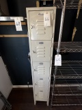 BEIGE METAL EMPLOYEE LOCKER BANK W/(5)12