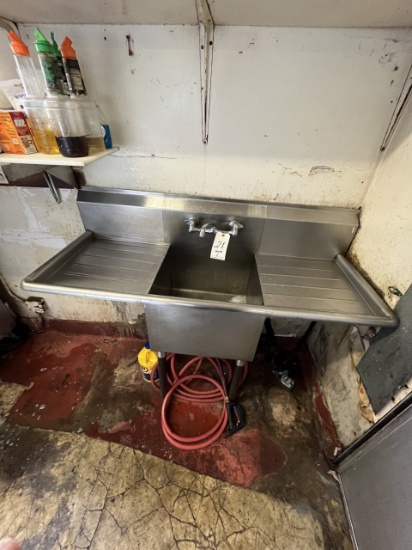 S/S NON-NSF 1-COMPARTMENT 18"X18" SINK W/18" DRAINBOARDS