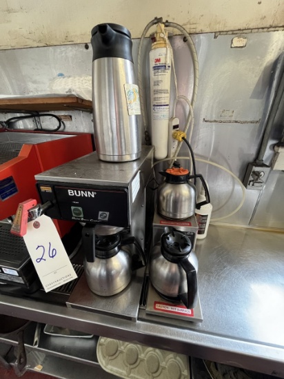 BUNN S/S COFFEE BREWER W/WARMERS 110V