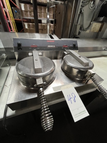 NEMCO S/S TWIN CONE WAFFLE MAKER 110V