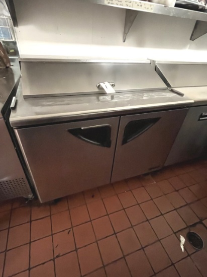 TURBO AIR S/S 2-DOOR 48" PREP TABLE W/CASTERS MOD. TST48SD