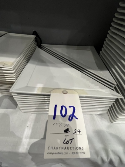 *LOT*(24)WHITE 15.5"X8" SPECIALTY PLATES
