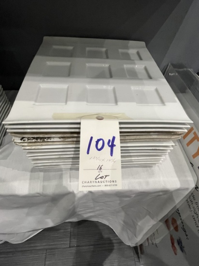 *LOT*(16)WHITE 9-SECTION/13.75"X14.25" SPECIALTY PLATES