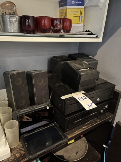 *LOT*ASST POS SYSTEM COMPONENTS INCLUDING PRINTERS, CASH DRAWERS ETC.