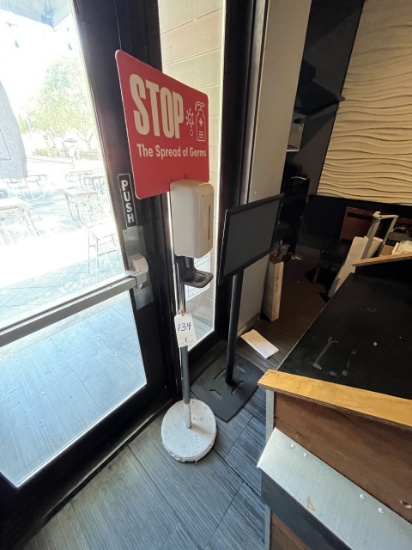 FLOOR-STANDING HAND SANITIZER STATION
