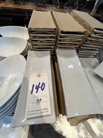 *LOT*(39)NEW WHITE 10.5"X4.5" PLATES