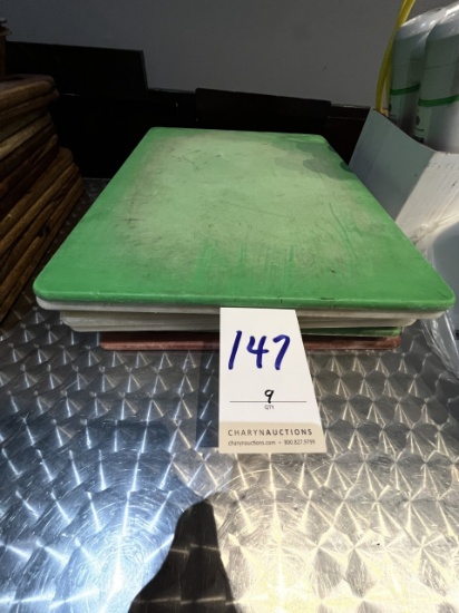 *LOT*(9)POLY COLOR-CODED CUTTING BOARDS