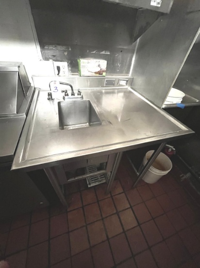 ALL S/S 38"X22" TABLE W/10"X14" SINK