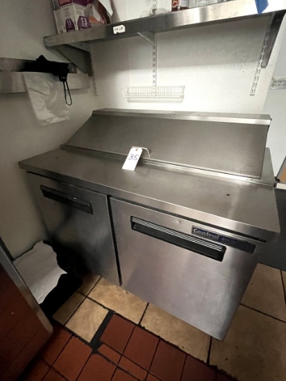 CENTRAL S/S 2-DOOR 48" PREP TABLE W/CASTERS MOD. 69K-008