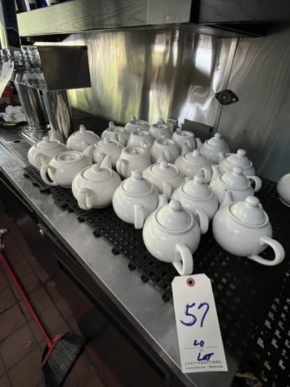 *LOT*(20)WHITE CERAMIC TEA POTS