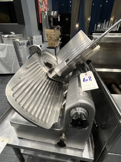 HOBART S/S 12" AUTOMATIC SLICER W/SHARPENING STONE