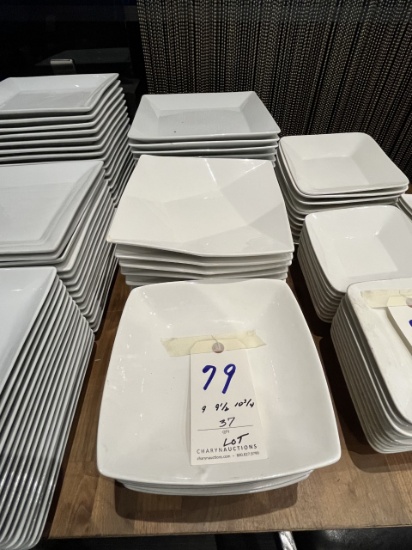 *LOT*(37)ASST WHITE 9"/9.5"/10.75" PLATES