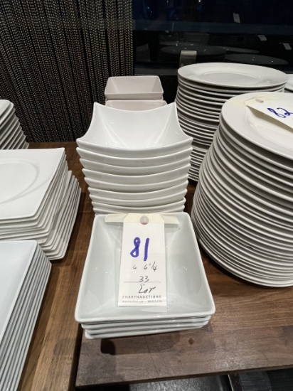 *LOT*(33)ASST WHITE 6"/6.25" BOWLS