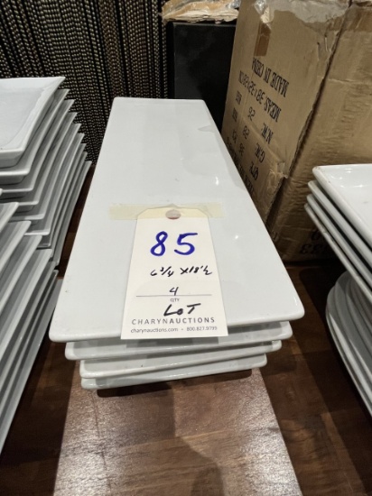 *LOT*(4)WHITE 18.5"X6.75" PLATES