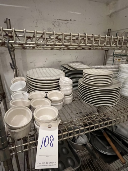 *LOT*ASST WHITE CHINA (ON 1-SHELF)