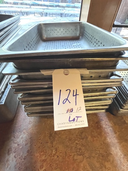 *LOT*(12)S/S 4" PERFORATED HOTEL PANS