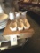 *LOT*(24)TUXTON CONDIMENT HOLDERS & WHITE CERAMIC POURERS