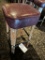 *EACH*WOOD HEAVY-DUTY BAR STOOLS W/BURGUNDY LEATHERETTE SEAT