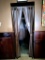 PAIR BROWN VINYL CURTAINS