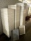 *EACH*WHITE PLASTIC DOUGH BOXES W/(9)LIDS & (6)DOLLIES