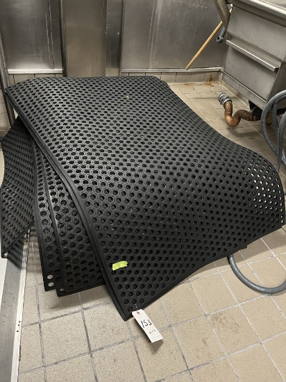 *LOT*(8)BLACK RUBBER 36"X60" FLOOR MATS